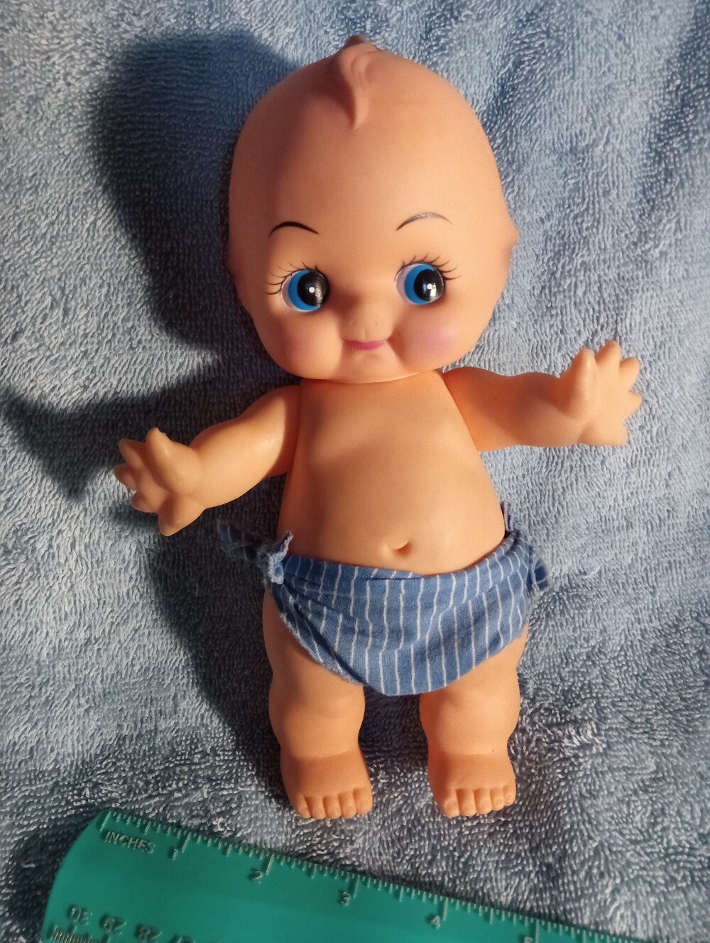 Kewpie Doll Vintage Hong Kong Rubber Toy 8” Starfish Hands